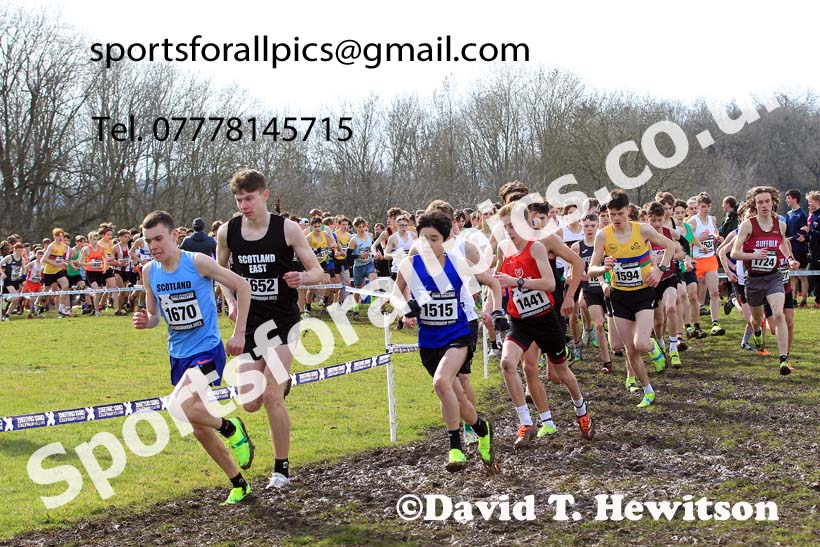 Boys Under-15s 2023 UK CAU Inter Counties Cross Country Champs, Prestwold Hall, Loughborough. Photo: David T. Hewitson/Sports for All Pics
